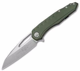 Microtech Sigil MK6 Frame Lock Knife OD Green (3.75" Stonewash)