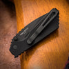 Pro-Tech Strider 2303 PT AUTO Folding Knife 2.75" 154CM Black DLC Plain Blade, Black Aluminum Handles - GearBarrel.com