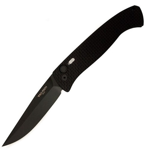 Protech Brend Auto #1 Automatic Knife Knurled Black (4.6" Black) 1141