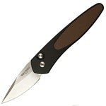 Protech Half-Breed Automatic Knife Brown G-10 (1.95" Stonewash Plain) 3640-Brown