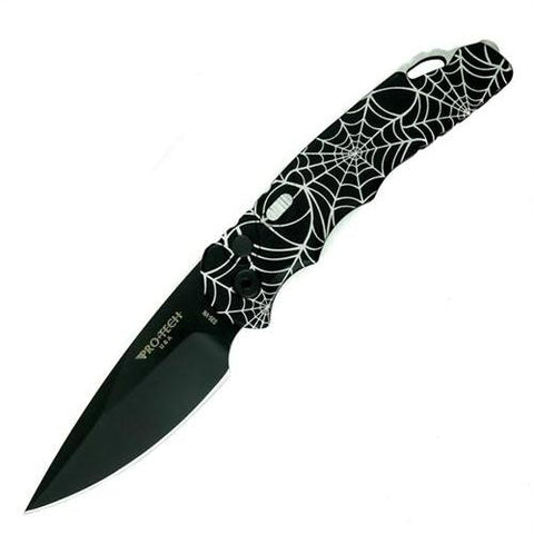 PRO-TECH T503-SPIDER WEB TACTICAL RESPONSE 5 AUTO KNIFE, CPM-S35VN BLACK BLADE