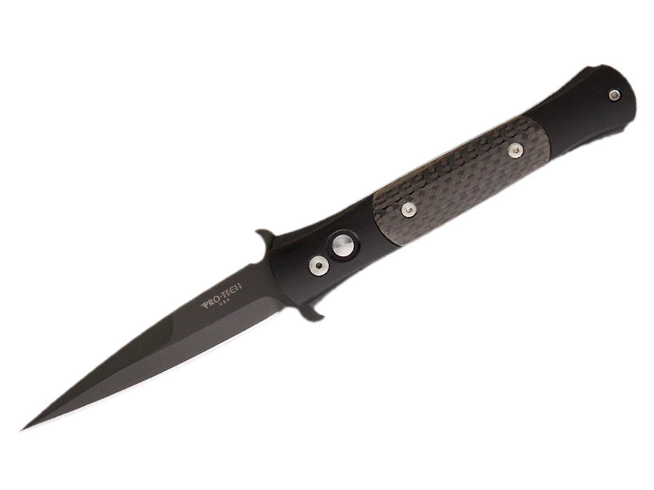 Protech The Don Automatic Knife w/ Carbon Fiber (3.5" Black) 1705 - GearBarrel.com