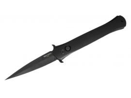 Protech Don Automatic Knife Solid Smooth Aluminum (3.5" Black) 1721 - GearBarrel.com