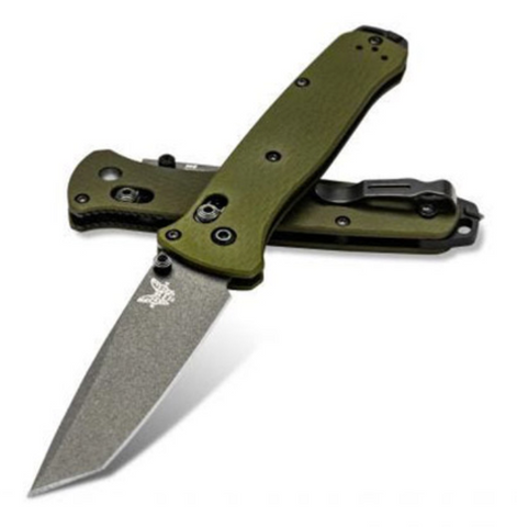 Benchmade Bailout AXIS Lock Knife Green Aluminum (3.4" Gray) 537GY-1