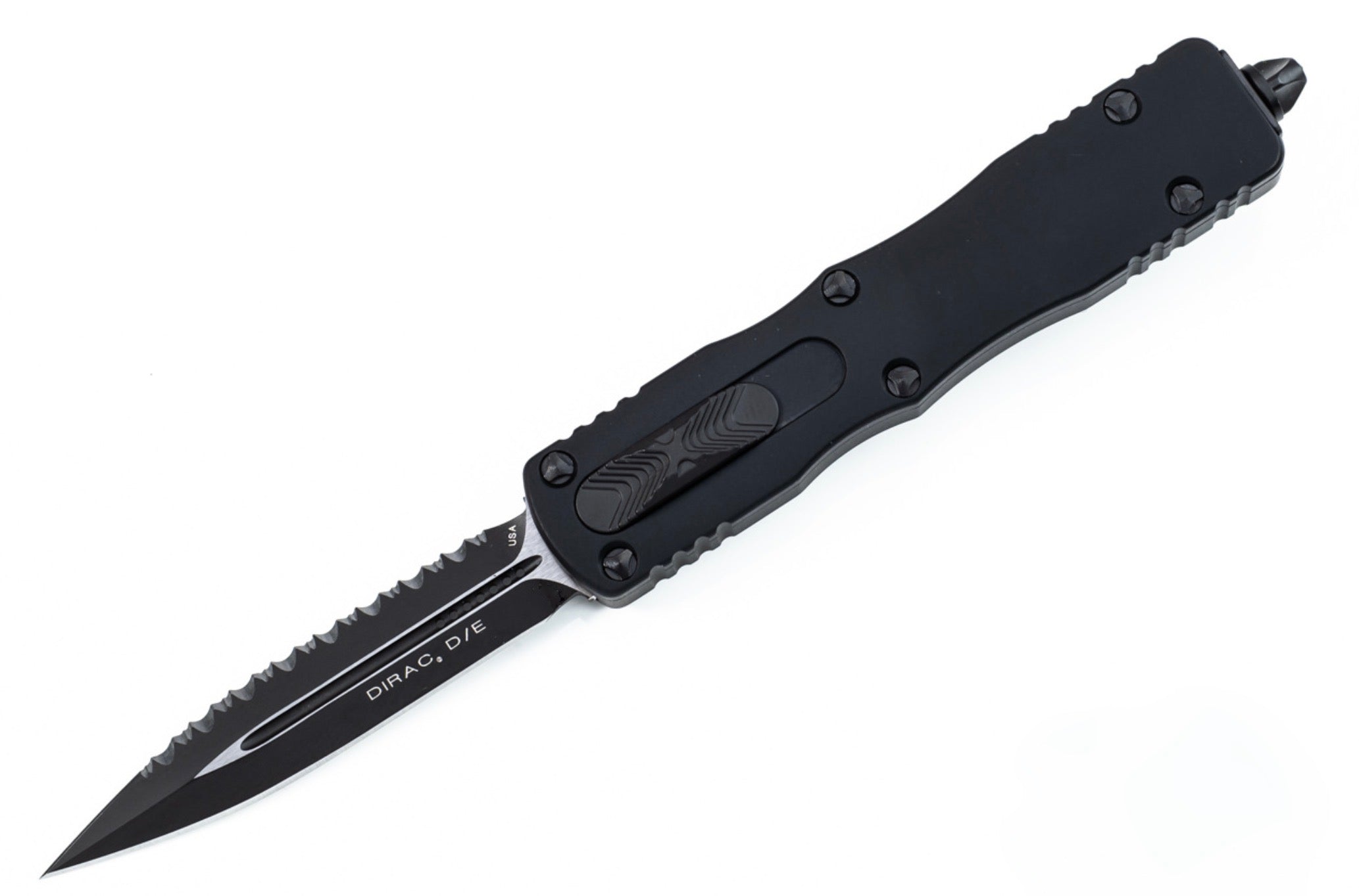 Microtech Dirac Dagger Black Full Serrated  (2.88" Two-Tone) 225-3T