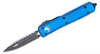Microtech ulratech blue handle blade double edge part serrated122-3BL