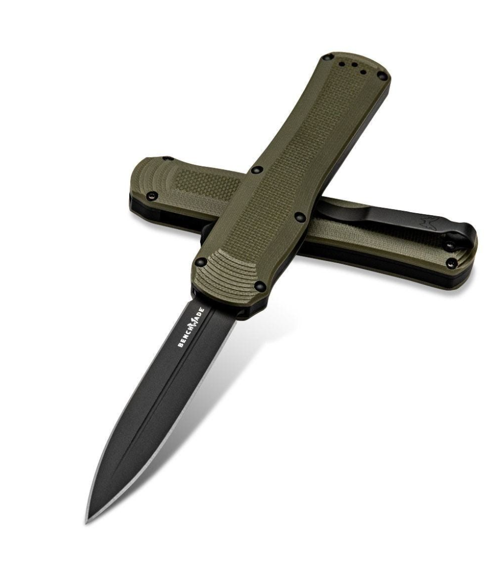 Benchmade Autocrat D/A OTF Automatic Knife OD Green G-10 (3.71" Black) 3400BK-1