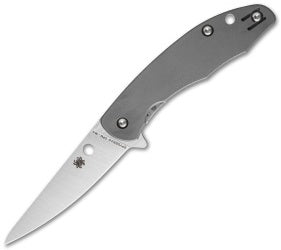 Spyderco Mantra 2 Flipper Knife Titanium (3.2" Satin) C203TIP