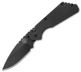 Strider + Protech PT Automatic Knife Knurled Black (2.75" DLC) 2307 - GearBarrel.com
