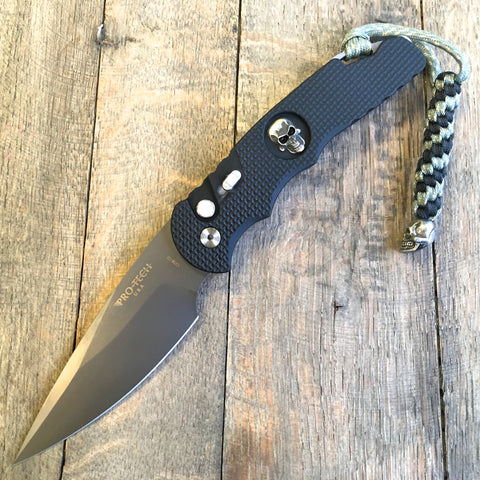 Protech TR-4.74 Limited Ed. Skull Automatic Super Grip (4" Gray DLC)