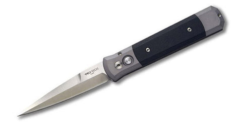 Protech Godfather Automatic Knife Gray/Black G-10 (4" Satin) 900