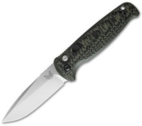 Benchmade CLA Drop Point Automatic Knife Black G-10 (3.4" Stonewash) 4300-1