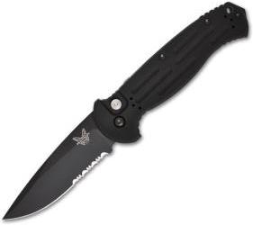 Benchmade 9051SBK AFO II Automatic Knife (3.56" Black Serr) - GearBarrel.com