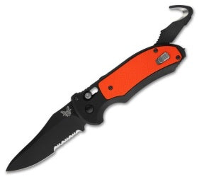 Benchmade 9170SBK-ORG Triage Knife Orange Axis Automatic (3.58" Black Serr)