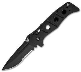 Benchmade 2750 Adamas Automatic Knife w/ Black Handle (3.82" Black Serr) 2750SBK