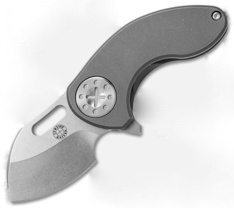 Curtiss Knives Custom Nano Flipper Knife Titanium (2" Stonewash)