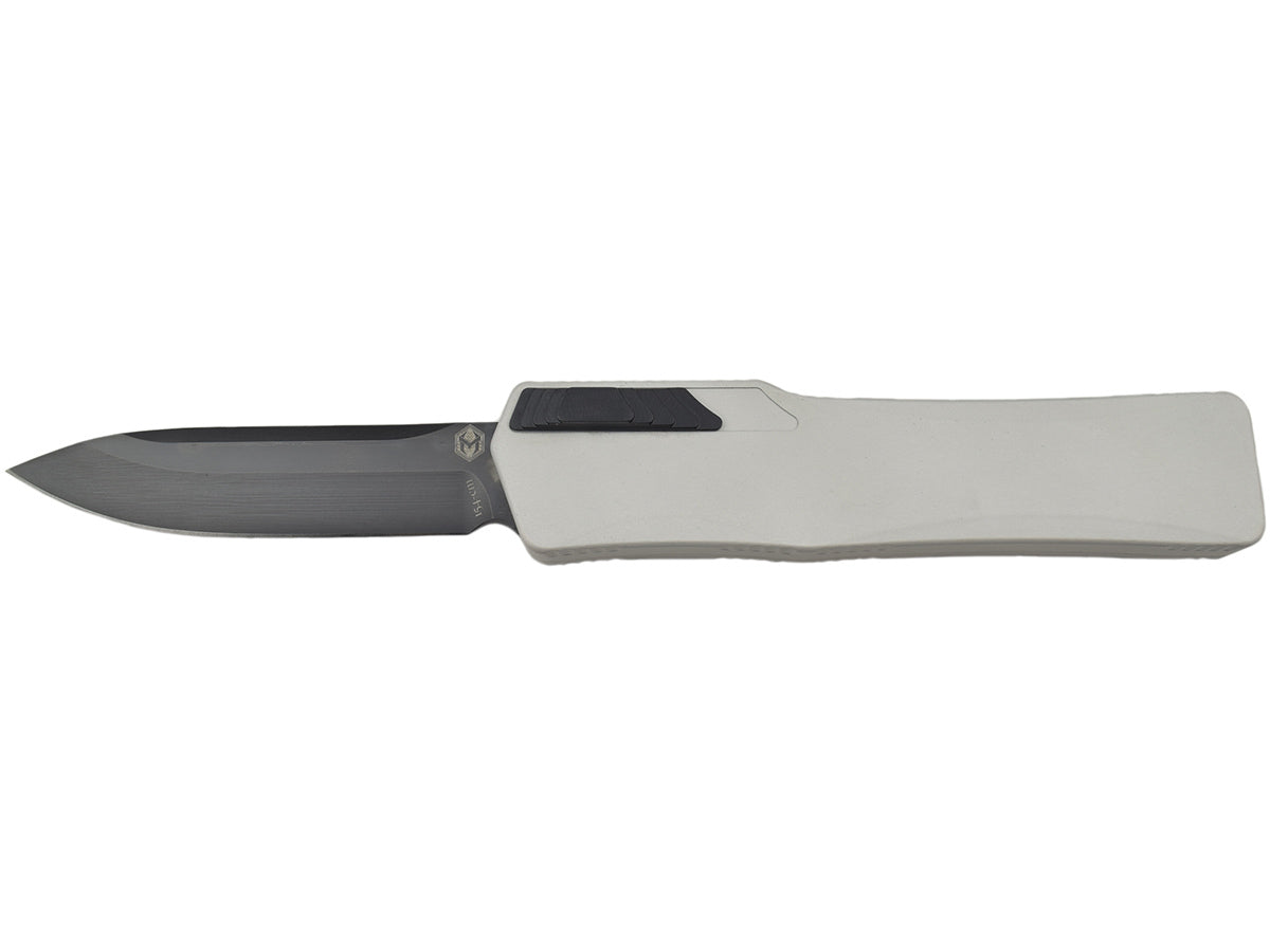 Heretic Knives H014-6A-NAT Cleric Clip Point Silver Auto OTF Knife - GearBarrel.com