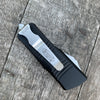 Microtech 238-12 Troodon Mini AUTO Knife 1.99" Stonewashed Double Edge Dagger Part Serrated, Black Handle