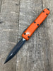 Microtech Ultratech OTF Knife Orange D/E (3.4" Two-Tone Plain) 122-1OR