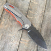 Medford Knife & Tool 187F Flipper Orange G-10 (3.4" Grey PVD ) - GearBarrel.com