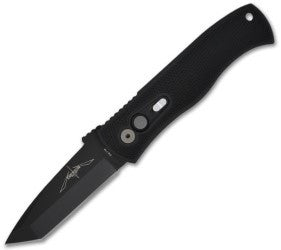 Emerson Protech CQC-7 Tanto Automatic Knife Knurled (3.25" Black)E7T07