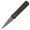 Protech Godson Automatic Knife Black (3.15" Bead Blast) 720 - GearBarrel.com