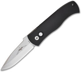Emerson Protech CQC7-A Spear Point Automatic Knife Solid Black (3.25" Stonewash) E7A1