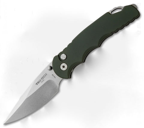 Protech TR-5 Lerch Spring Assisted Knife Green (3.25" Stonewash) SA.1 GRN