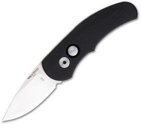 Protech Runt J4 Automatic Knife Black Handle (1.94" Satin) 4411