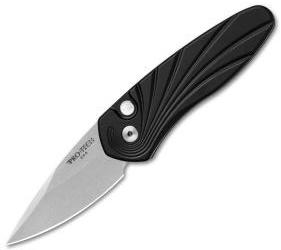 Protech Sprint Black Automatic Knife 3D Wave (1.95" Stonewash) 2936 - GearBarrel.com