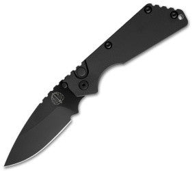 Strider + Protech SnG Automatic Knife Solid Black Aluminum (3.5" Black) 2403 - GearBarrel.com