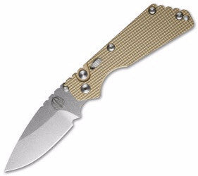 Strider + Protech SnG Automatic Knife Desert Tan Knurled (3.5" Stonewashed)