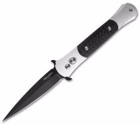 Protech The Don Automatic Knife Carbon Fiber + Clip (3.5" Black) 1745 - GearBarrel.com