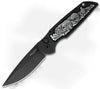 Protech TR-3 Shaw Skull Automatic Knife Coin Struck Inlay (3.5" Black) TR-3.42 - GearBarrel.com