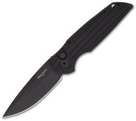 Protech TR-3 SWAT Tactical Response Automatic Knife w/Grooves (3.5" Black)