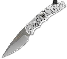 Protech Razor Wire Skull TR-4 Automatic Knife (4" Gray DLC) 2016 Limited Edition