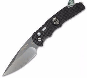Protech TR-4.74 Limited Ed. Skull TR4 Automatic Knife Super Grip (4" Gray DLC)