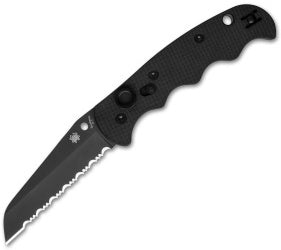 Spyderco Autonomy Automatic Knife (3.75" Black Serr) C165GSBBK