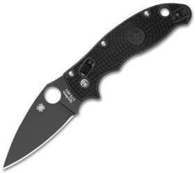 Spyderco Manix 2 Lightweight Knife Black FRCP (3.37" Black CTS-BD1) C101PBBK2 - GearBarrel.com