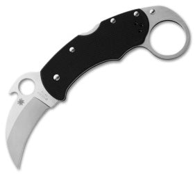 Spyderco Karahawk Folding Knife w/ Emerson Opener (2.36" Satin) C170GP