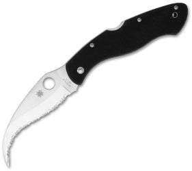 Spyderco Civilian G-10 Karambit Folding Knife (4.125" Satin Serr) C12GS